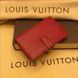 Louis Vuitton Vintage Bifold Wallet EPI Red